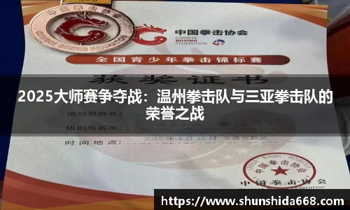 2025大师赛争夺战：温州拳击队与三亚拳击队的荣誉之战